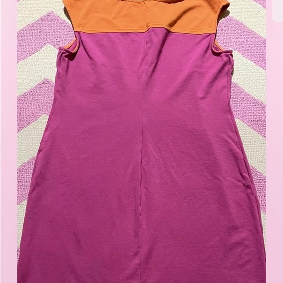 TALBOTS Knee Length Pink & Orange Dress - Picture 7 of 9